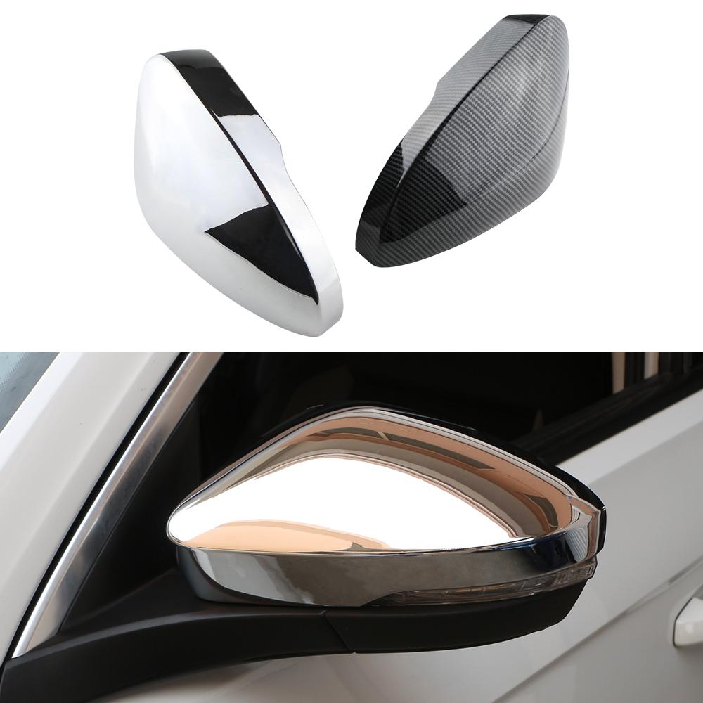 2st ABS bilbackspeglar paljettskydd för VW Volkswagen T-ROC TROC 2018 - 2023 Backspegeltillbehör