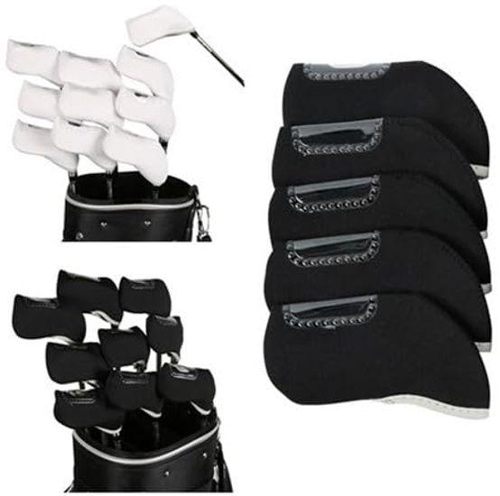 

Golf head iron for made of count set cover, cover, irons, neoprene, elastic, visible, 10-piece (white)