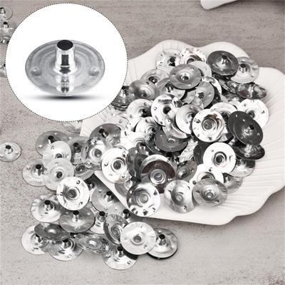 100 adet/Lot El Yapımı Mum Fitili Sekmeleri Metal Mum Fitilleri Destekleyici Sekmeler Mum Fitilleri Tabanı DIY Mum Yapımı için DIY El Sanatları Aletleri