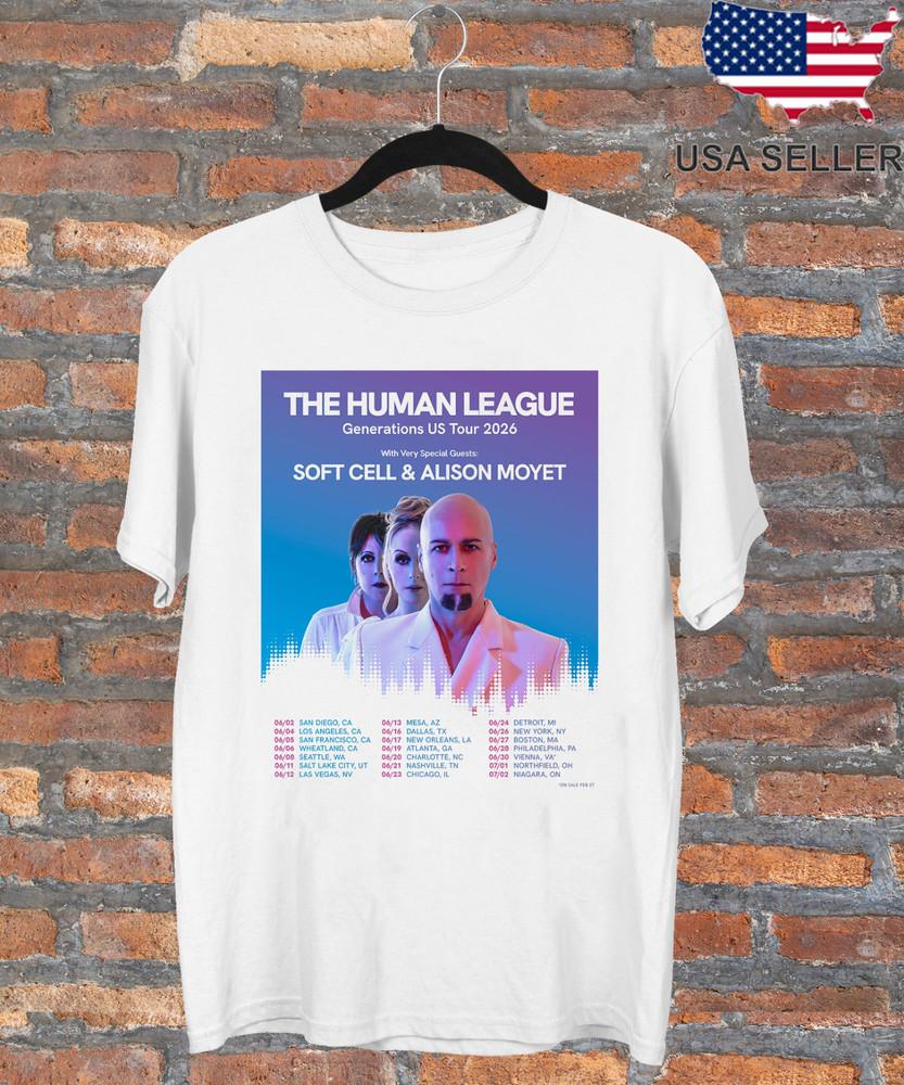 Human League Soft Cell Alison Moyet Generation US Tour T Shirt Size S5XL Unisex T-Shirt S