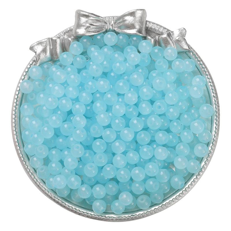 Bracciale con Perle Rotonde in Vetro Gelatina Pittura Imitazione Giada Perline Sfuse Perline Smaltate Accessori Ciondoli Fatti a Mano per Collane Fai da Te