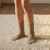 Mid Calf Warm Winter Socks Coral Fleece Crew for Women, Thickened Non-slip Socks, Fuzzy Anti Slip Home House Soft Plush Thermal Mittens Cold
