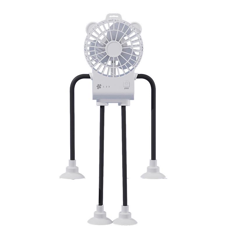 

Tech-Inspired Mini Foldable Robot Light Fan with Suction Cup & Digital Display - Cute Quirky Gift Rechargeable Version