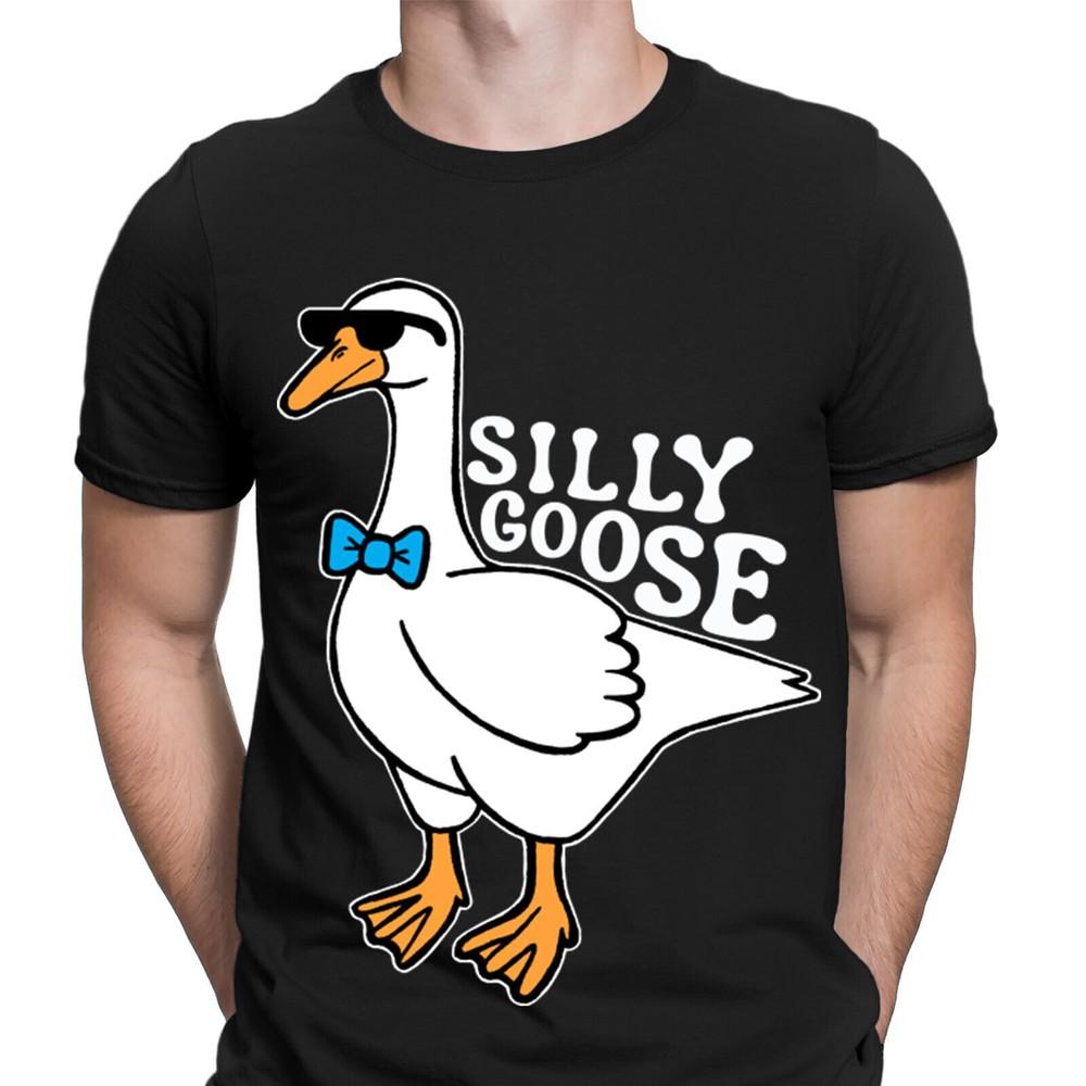 

Silly Goose With Sunglasses Funny Cute Duck Mens T-Shirts Tee Top NED S