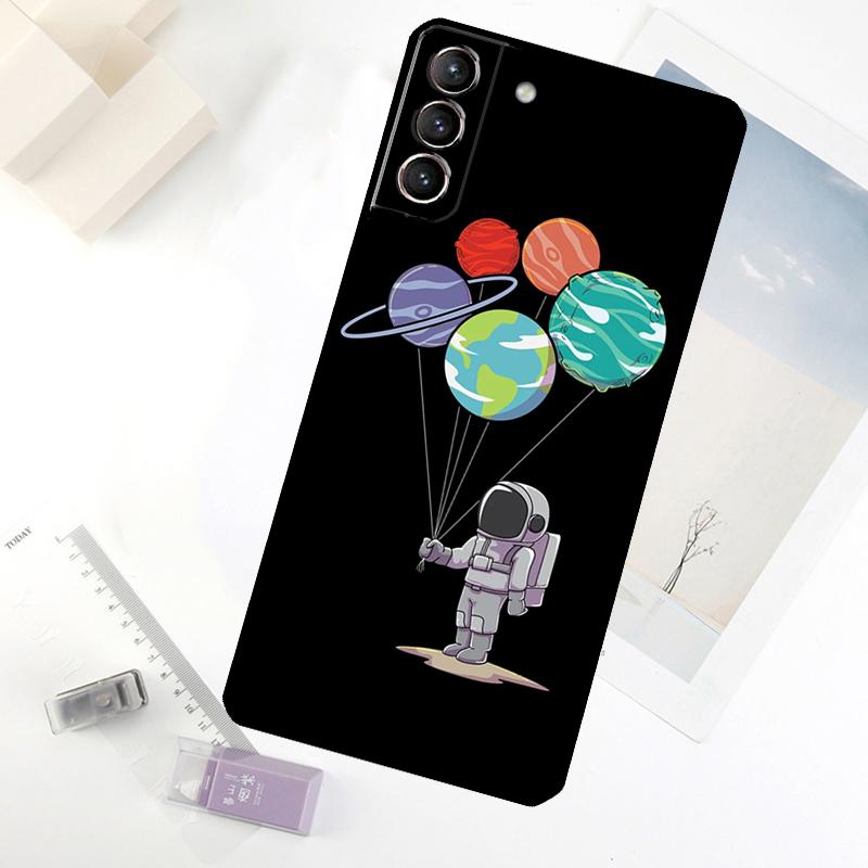 

Astronaut Stars Space Planets Phone Case For Samsung Galaxy S24 FE S23 Ultra S21 S22 S25 S26 Ultra S10 Plus S20 FE Cover Galaxy S22 Plus