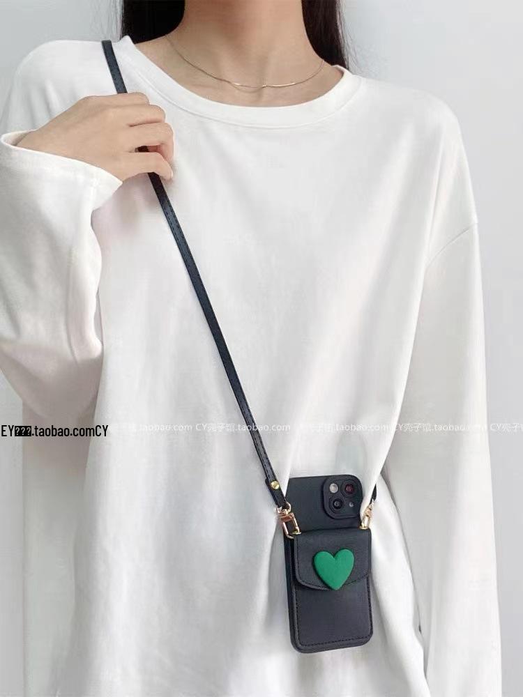 

Нішевий тримач для карток на ремінці через плече для iPhone 16 Pro Max/14/13/11 - Жіночий чохол для iPhone iPhone 6 Plus/6S Plus