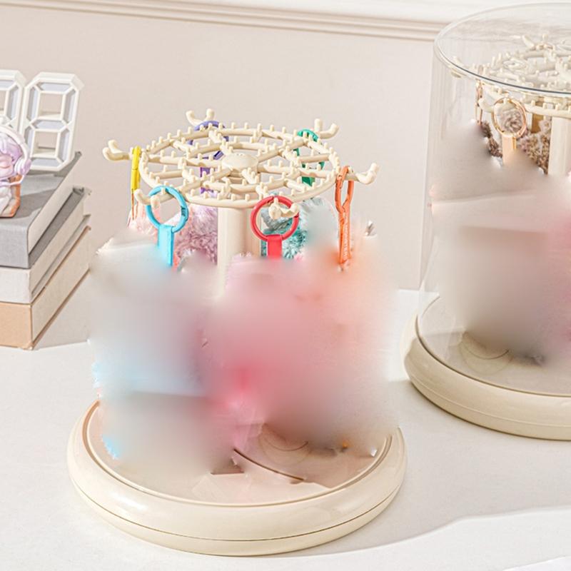 360 View Transparent Showcase With Rotating Base For Home Store Display ABS PET Construction Storage Stand