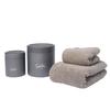 Sodateru Towel Set Towel Face 2 Moon Greige Boxed "Feel" (Bath + Towel, Sizes), (Brown), 60x120cm/34x85cm, 100% Cotton, (SD-FEELGF-BFGG)