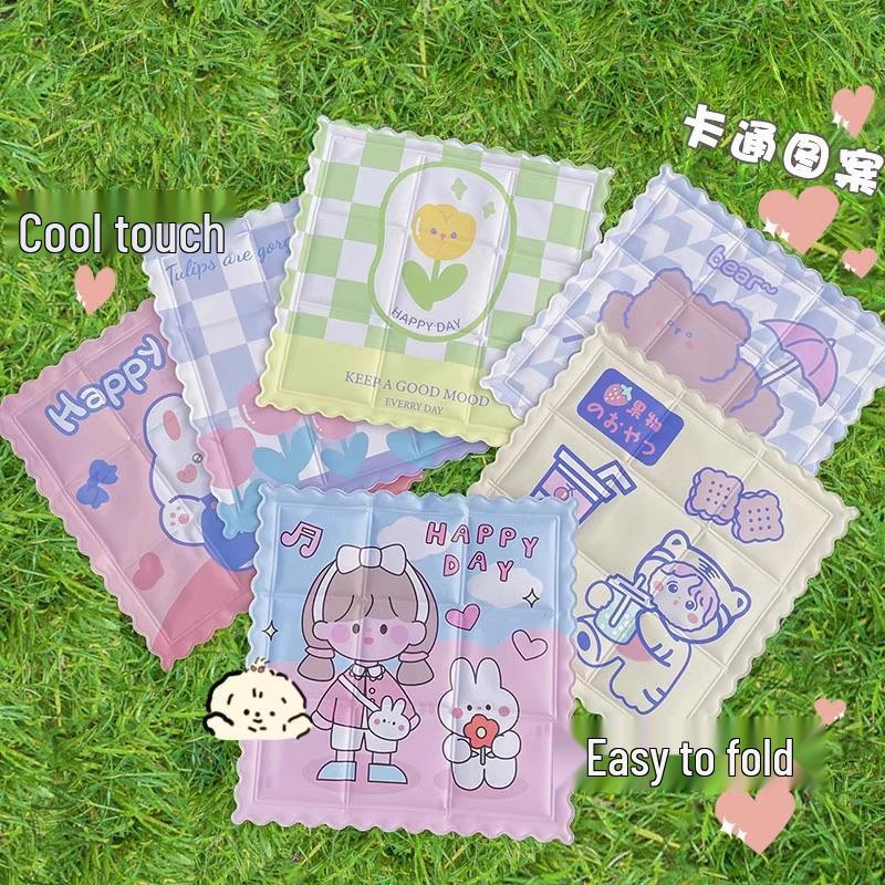 Summer Cartoon Cooling Gel Seat Cushion - Cute Office & Student Ice Pad for Heat Dissipation