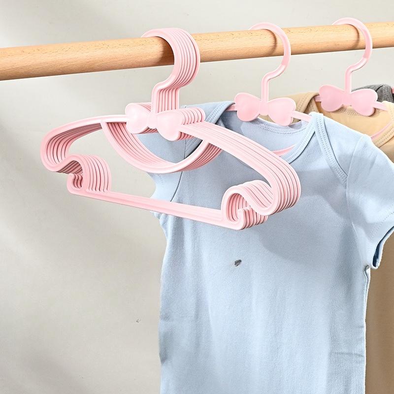 10PCS/set Colorful Clothes Hanger, Anti Slip Plastic, Cute Little Clothes Support, Home Clothes Rack