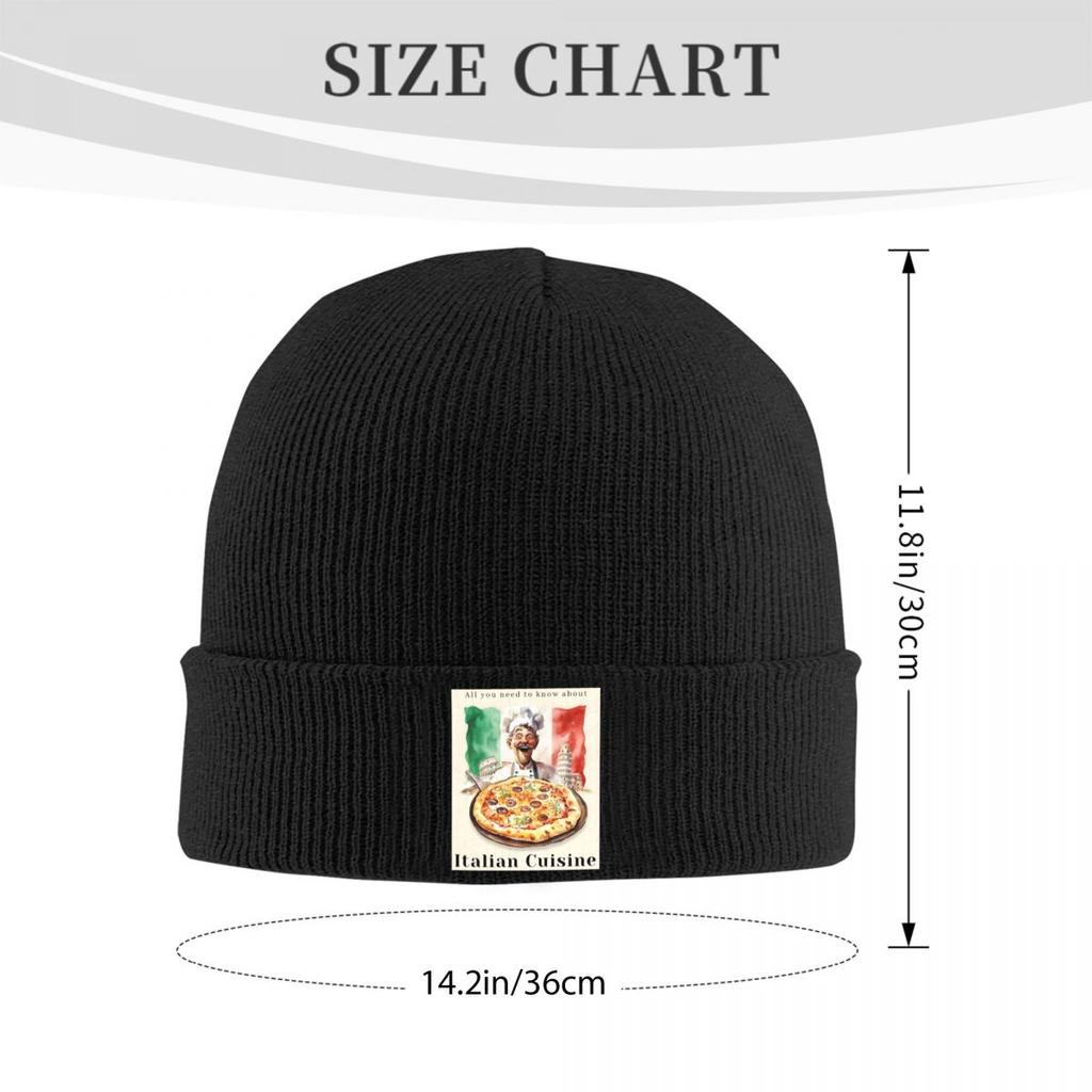 Italian Flag Pizza Warm Knitted Cap Winter Knit Bonnet Hat Skullies Beanies Hip Hop Caps for Unisex