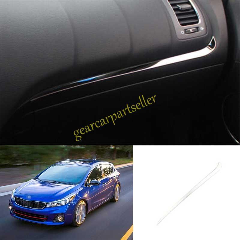 For Kia Forte K3 14-2018 Chrome Steel Co-Pilot Passenger Dashboard Strip Trim