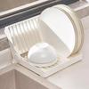 Foldable Dish Drainer Rack Easy to Assemble Kitchen Organizer Space Saving Plate Holder for Apartment
