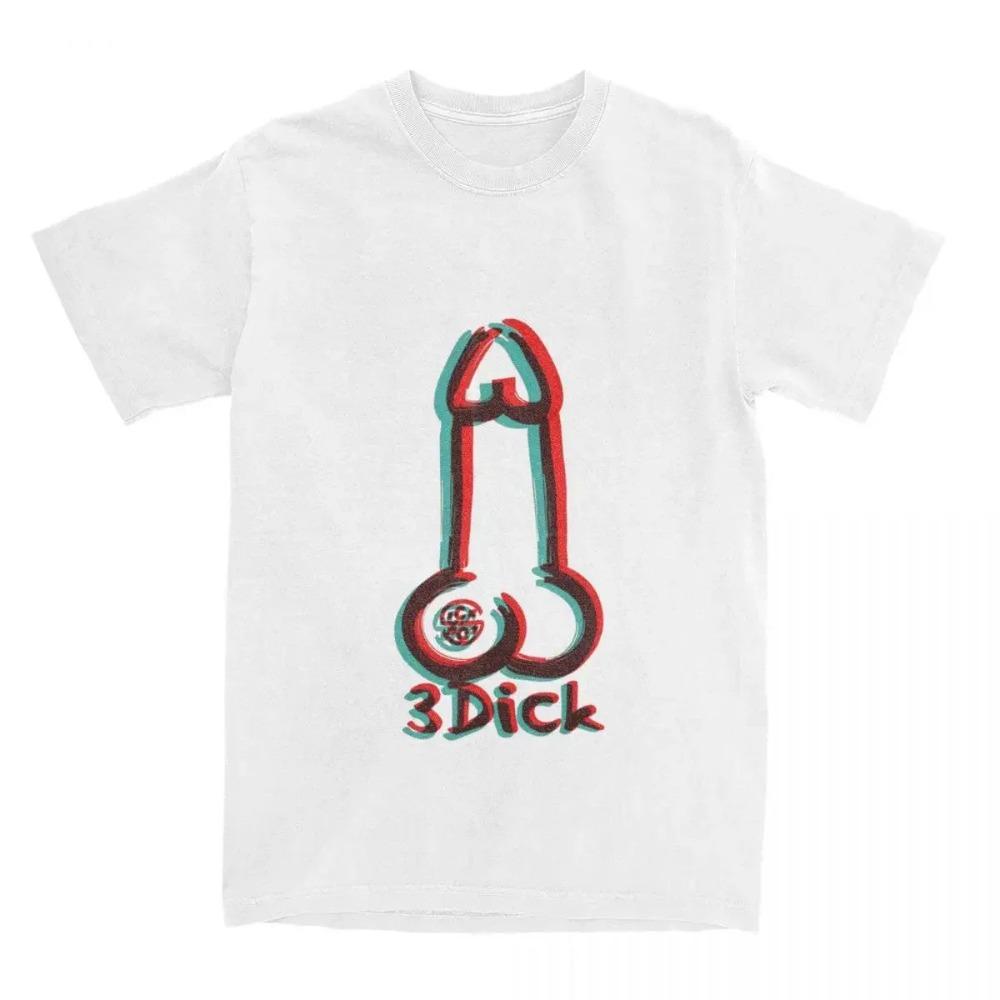 3D Dick Penis Merch Shirt for Men Women Leisure Pure Cotton Tee Shirt Crewneck Short Sleeve Adult Tops