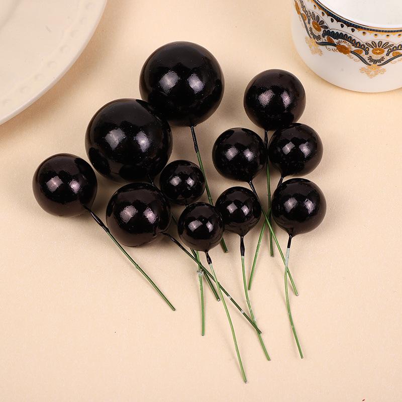 Cross-Border Cake Decorating Round Balls: Gold & Silver DIY Foam Inserts for Baking & Dessert Displays
