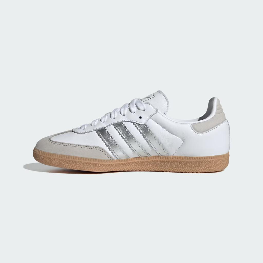 JI2725 adidas Originals Samba OG Cloud White Silver Metallic Grey One (Women's)
