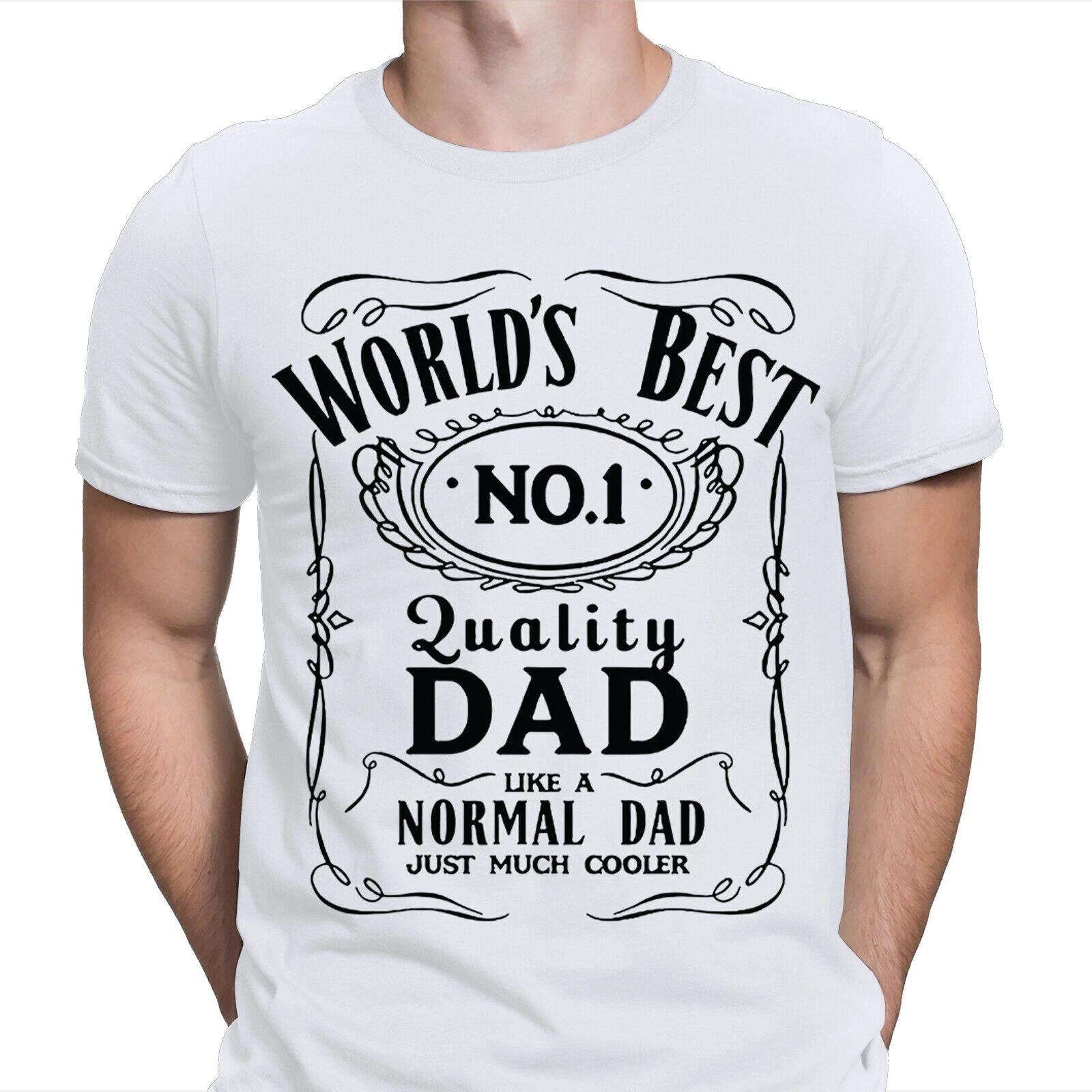 

World Best No 1 Dad Fathers Day For Daddy Mens Present Gift Novelty Tee T shirts 4XL