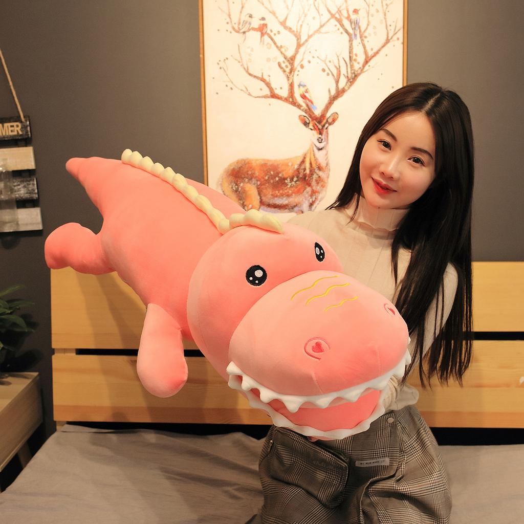 Hot Huggable Plush Dinosaur Pillow Soft Stuffed Animal Cartoon Dolls Giant Dinosaur Plush Toys Cosy for Girlfriend Kids Gift