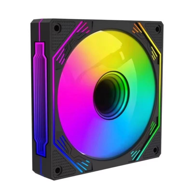 Advanced Cooling 120mm PWM PC Fan with ARGB Lighting, Infinitys Mirror for Desktops and Workstations