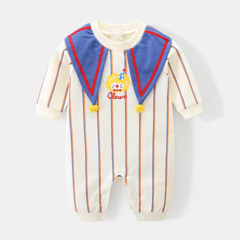 

2025 Pure Cotton Baby Romper - Unisex Fashionable Harem Suit for Newborns, Ideal for Spring & Autumn (Style 3218) Tag 90 бежевый