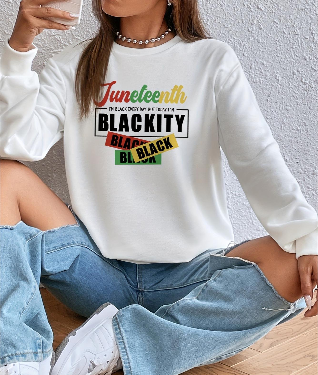 Printed Crew Neck Sweatshirt for Women, Unique Patterns, Ideal for Shopping S