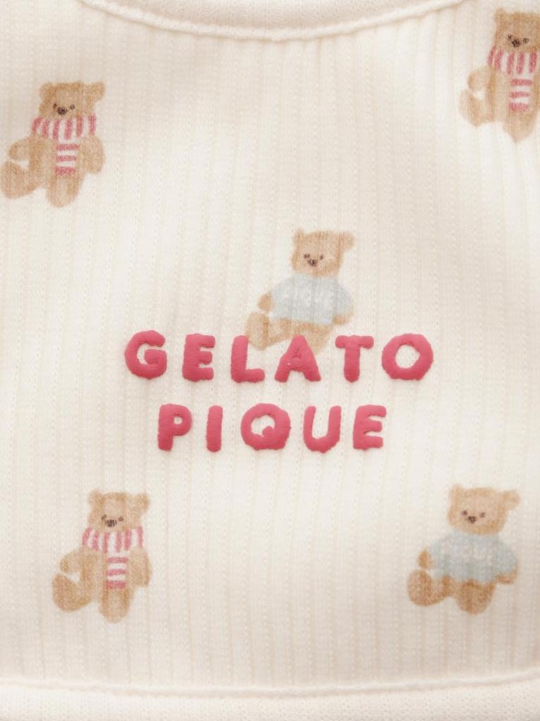 Gelato Pique Limited Edition Bear Print Bib PBGG245686 Baby NVY F [HOLIDAY]