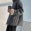 Herren Lammwolle Winterjacke, Samtgefütterter Wollmantel, Retro Amerikanischer Stil, Warme Streetwear Cool Reversjacke.