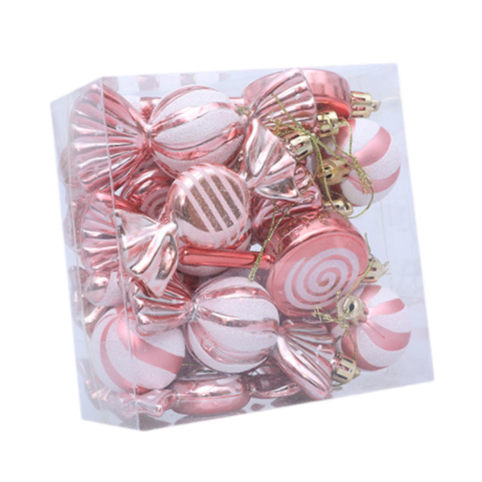 18 Pieces Christmas Ball Ornaments Creative for Festival Wedding Anniversary розового золота