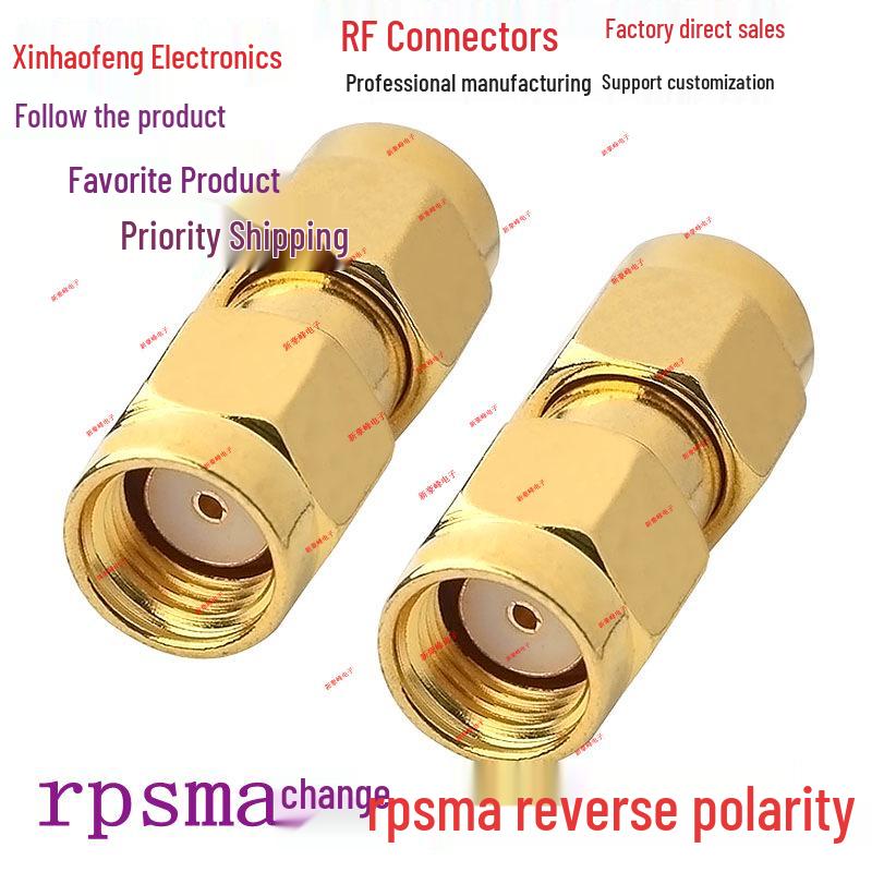 All Copper RP-SMA-JJ Male-to-Male Reverse Polarity GPRS Router WiFi Adapter
