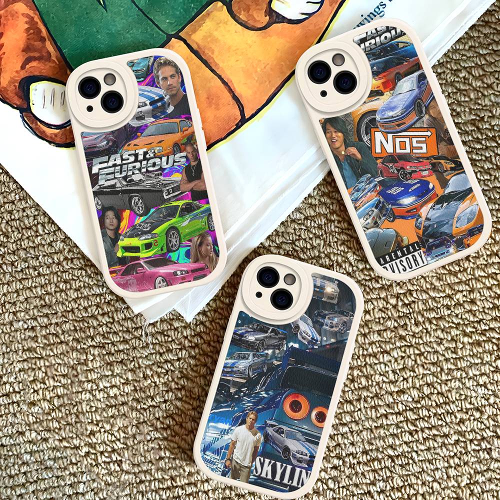 Action Movie Series Fast F-Furious Phone Case For IPhone 16 15 14 13 12 11 Pro Max Plus Leather Cover