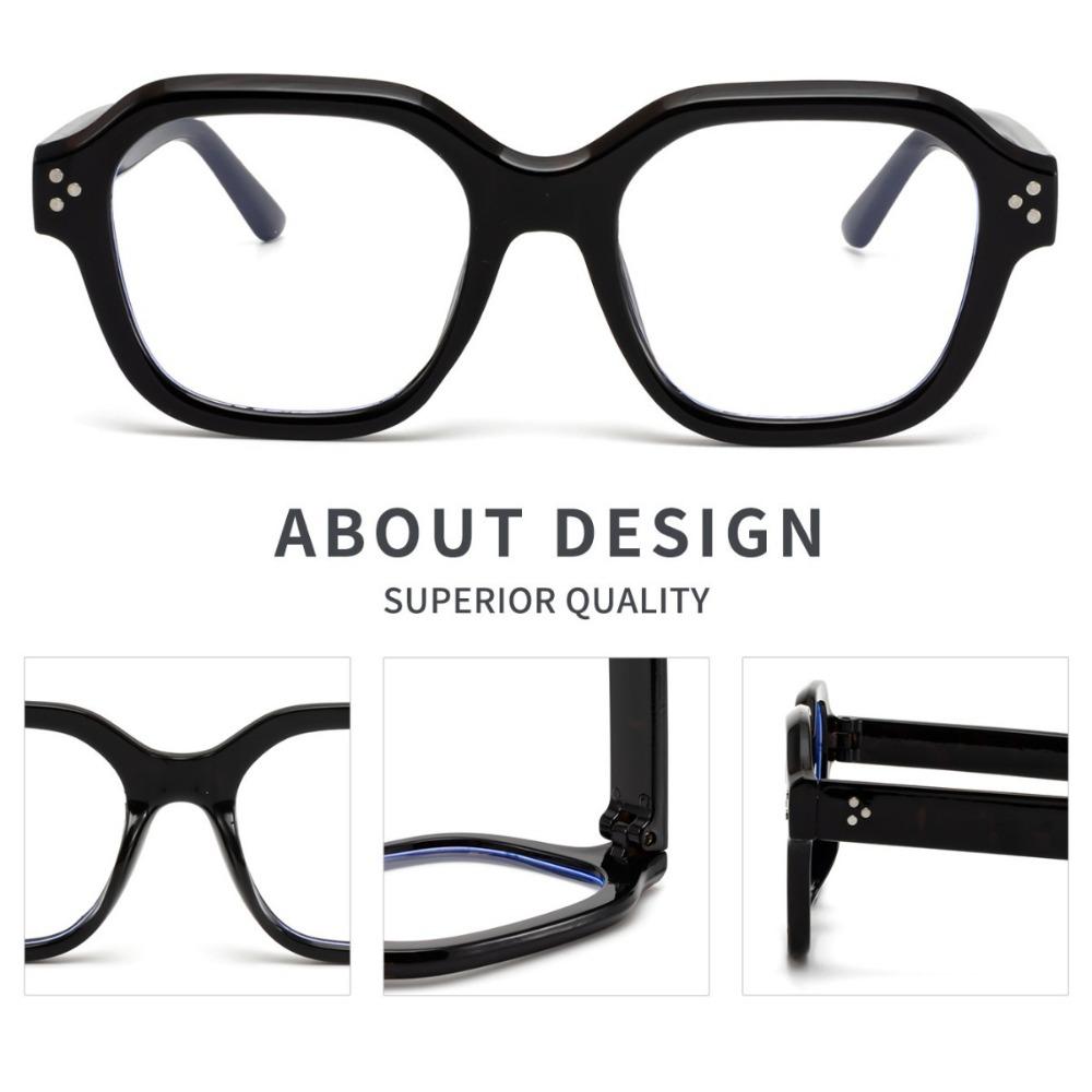 Square Shape Anti Blue-ray Glasses Retro Large Frame Eyewear Blue Light Blocking Glasses Women/Men
