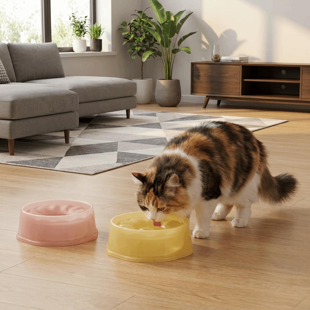 Plastic Pet Floating Water Bowl Large Capacity Pet Water Dispenser Cat Bowl for Cats and Dogs