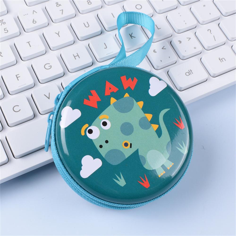 Small Ball Purses With Wristband Football Basketball Dinosaurs Printed Zipper Pouch For Coin Card Key Storage Earphone Box