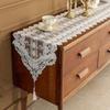 Light Luxury Simple European White Lace Fabric Coffee Table Table Table Flag TV Cabinet Shoe Cabinet Chest Cabinet Dust Cover