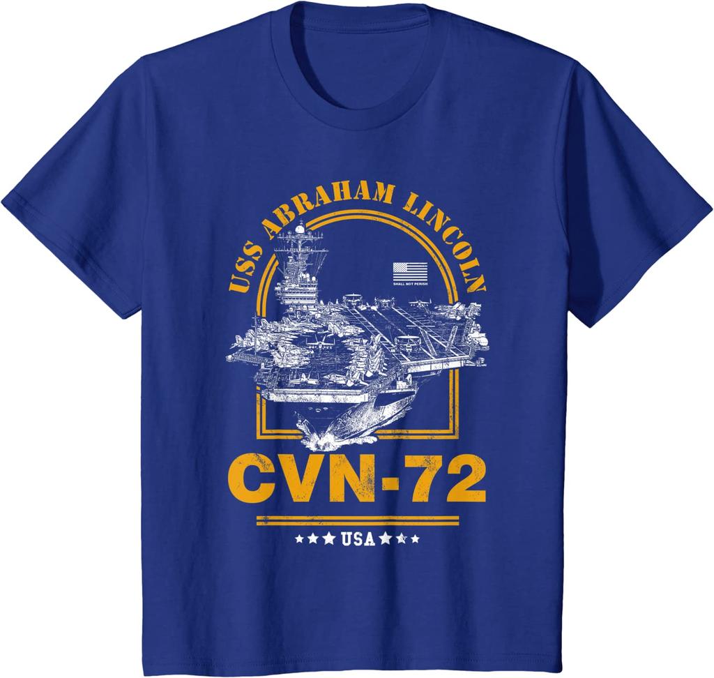 CVN72 USS Abraham Lincoln Men TShirt Short Sleeve Casual 100 Cotton ONeck Summer Men Clothing