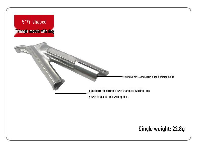 Čtyřdílná sada svařovacích trysek z PVC: Tvaru Y, Trojúhelníkový, Multispec, Nerezová ocel 304 pro horkovzdušnou pistoli