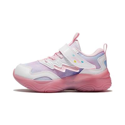 Li Ning Comfortable Low-Top Sports Shoes With Slip Resistance And Shock Absorption Kids Sneakers Pink YKNS012-2