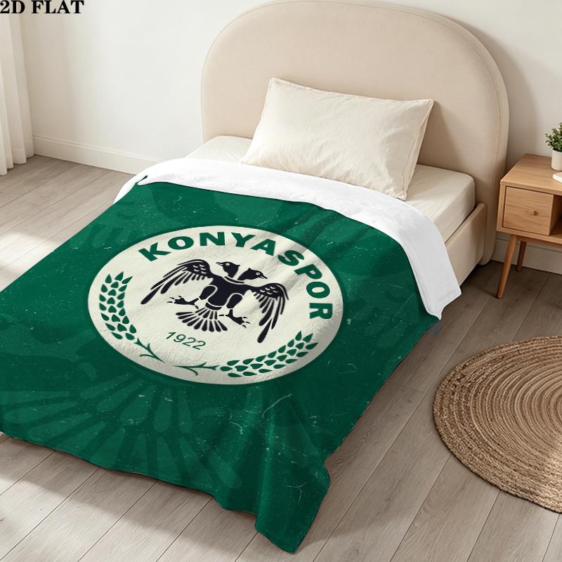 Kocaelispor Kulb Print Flannel Blanket, High quality Comfortable for All Seasons, Home Decor, Warmth and Comfort, Perfect for Christmas Gifts