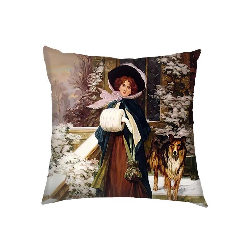 Artist John William Waterhouse Cushion Cover Religious Goddess Angel Pillowcase for Sofa Home Decor Throw Pillow Case Covers