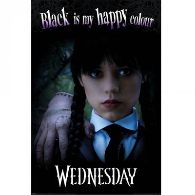 Wednesday Black Is My Happy Color Poster