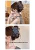 Fluffy Bubble Gauze Large Claw Clip for Women - Thin, High-End Style Shark Hair Bun Clip