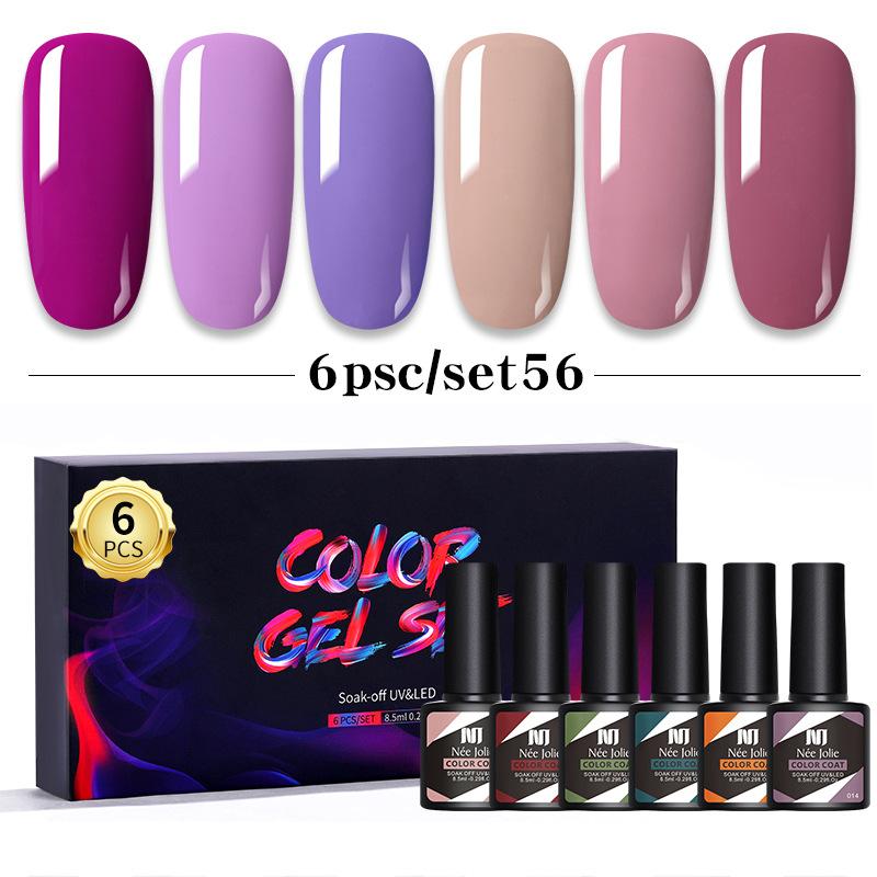 Nail Polish Glue Set 8Ml 6 Bottles Boxed Nail Art Barbie Glue Japanese Nail Color Glue Phototherapy Glue