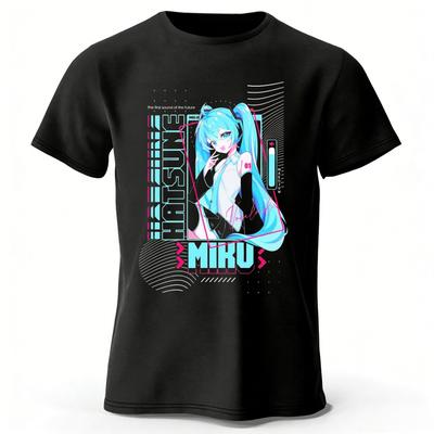 Japanese Virtual Idol Hatsune Miku High Quality Cotton Tshirt for MenWomen Daily Fashion Casual Comfort Large Short Sleeve