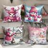 Pillowcase Polyester Cushion Cover Sofa Decorative Pillowcase Nordic Simple Modern Christmas Holiday