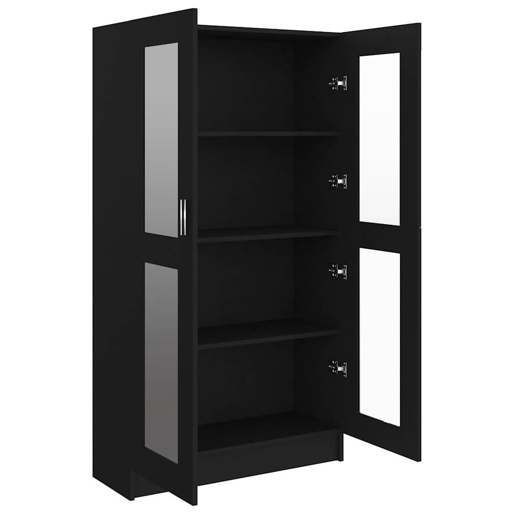 Display Cabinet Black 82.5 x 30.5 x 150 cm Particleboard