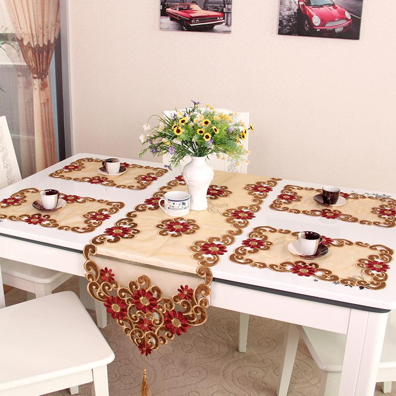 European Palace Handmade Embroidered Table & Bed Runner - Elegant Home Decor, TV Cabinet Tablecloth & Placemat