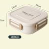 1Pcs 1300ml Portable Lunch Box Microwave Bento Boxes with Tableware for Kids School Office Leakproof Food Storage Container