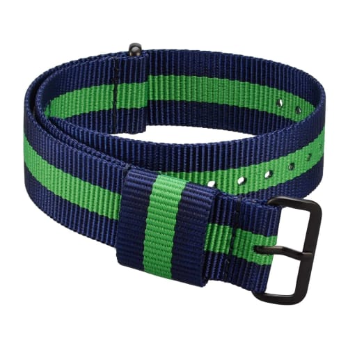 

WOCCI 20мм Нейлоновый военный ремешок для часов с черной пряжкой (Синий/зеленый)