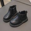 "New Autumn/Winter Soft Sole Leather Martin Boots for Kids - Stylish and Versatile Short Boots for Boys and Girls"