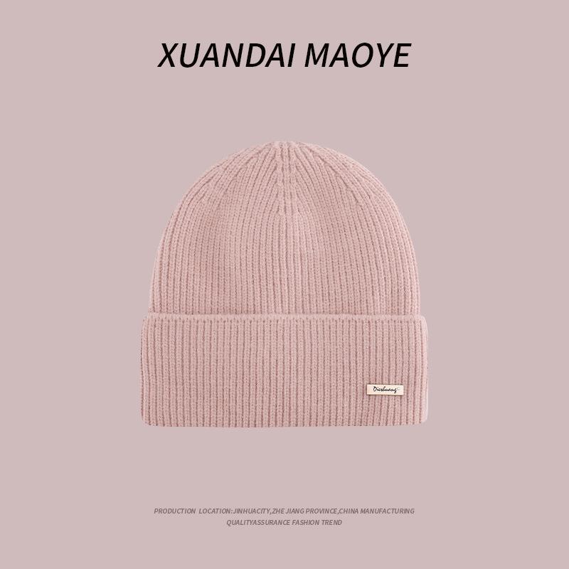 Knitted Hat for Women In Autumn and Winter Warm Plus Velvet Thick Korean Style Wool Hat Fashionable Ear Protection Hat Casual Travel Cold Hat